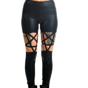 Rat Baby Sparkle Pentagram Leggings